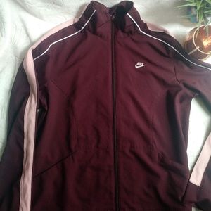 SOLD Nike Maroon Pink Track Suit Jacket Size Large